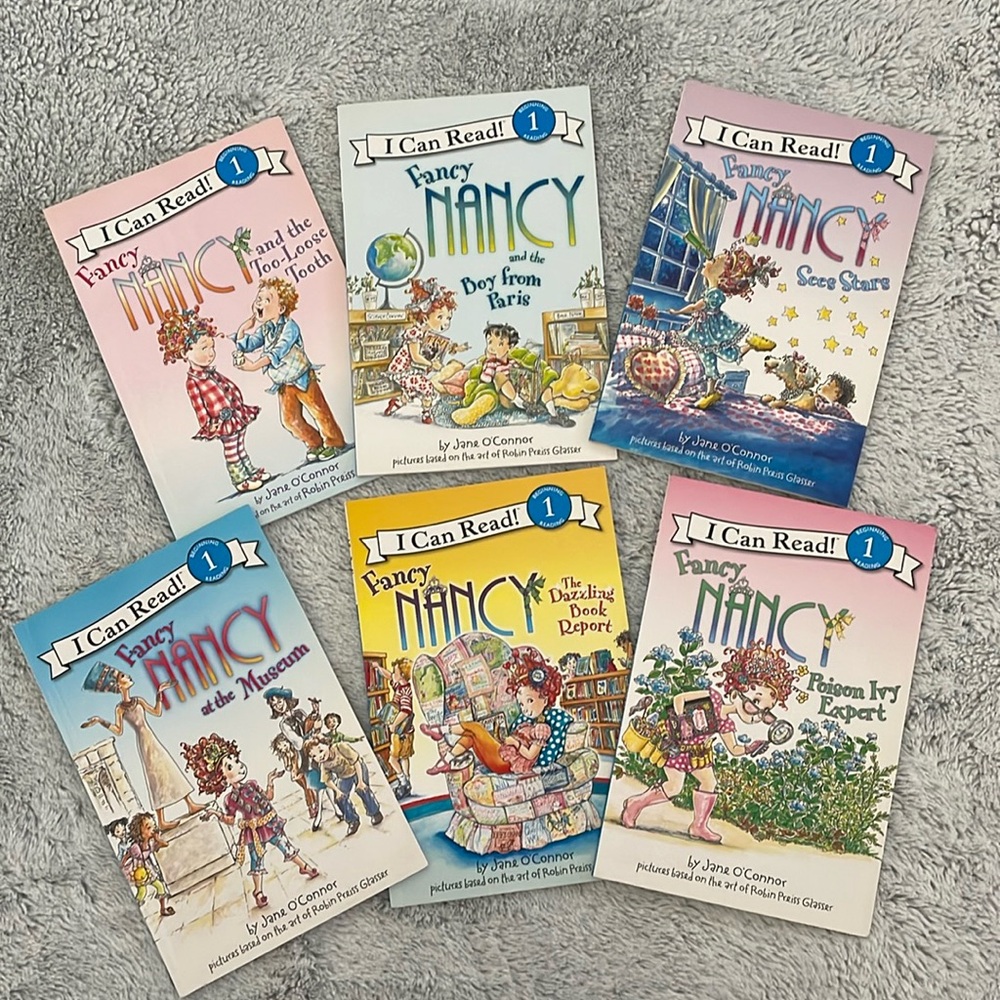 6 Fancy Nancy  “I can Read” Book Bundle  Level 1